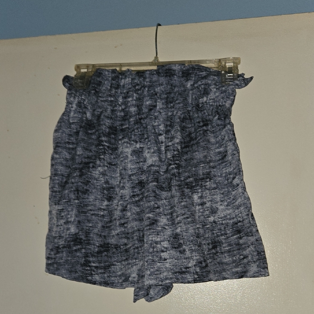 Gray Paper Bag Style Shorts
